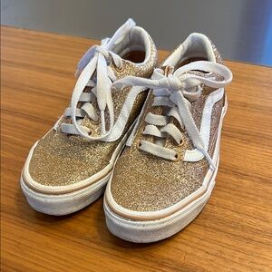Vans Kids Glitter Gold Shoes